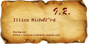Illics Richárd névjegykártya